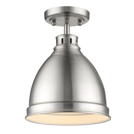 Duncan One Light Flush Mount Pewter