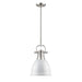 Golden - 3604-S PW-WH - One Light Pendant - Duncan - Pewter