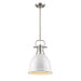 Golden - 3604-S PW-WH - One Light Pendant - Duncan - Pewter