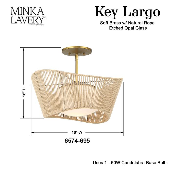 Key Largo Semi Flush Mount-Semi-Flush Mts.-Minka-Lavery-Lighting Design Store