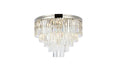 Sydney 17 Light Flush Mount Polished Nickel-Flush Mounts-Elegant Lighting-Lighting Design Store