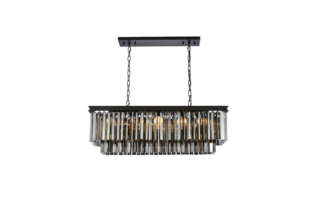 Sydney 12 Light Chandelier Matte Black-Linear/Island-Elegant Lighting-Lighting Design Store