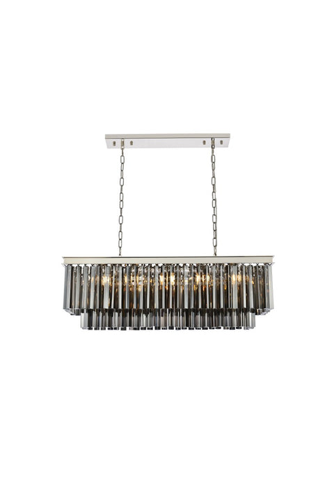 Sydney 12 Light Chandelier Polished Nickel-Linear/Island-Elegant Lighting-Lighting Design Store