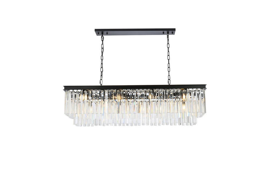 Sydney 12 Light Chandelier Matte Black-Linear/Island-Elegant Lighting-Lighting Design Store