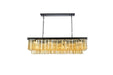 Sydney 12 Light Chandelier Matte Black-Linear/Island-Elegant Lighting-Lighting Design Store