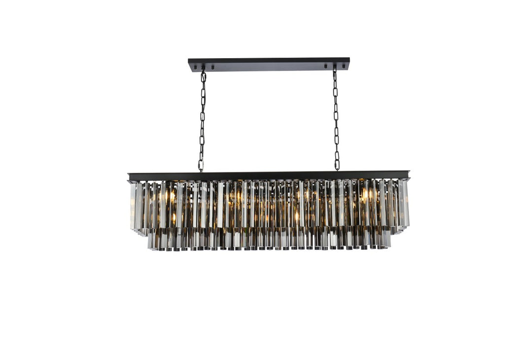 Sydney 12 Light Chandelier Matte Black-Linear/Island-Elegant Lighting-Lighting Design Store