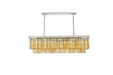 Sydney 12 Light Chandelier Polished Nickel-Linear/Island-Elegant Lighting-Lighting Design Store