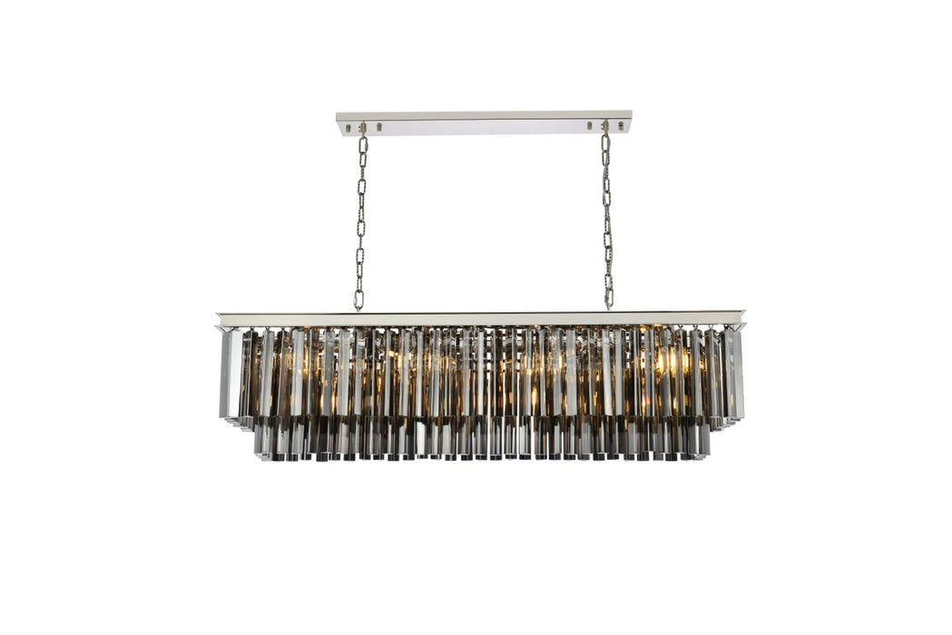 Sydney 12 Light Chandelier Polished Nickel-Linear/Island-Elegant Lighting-Lighting Design Store