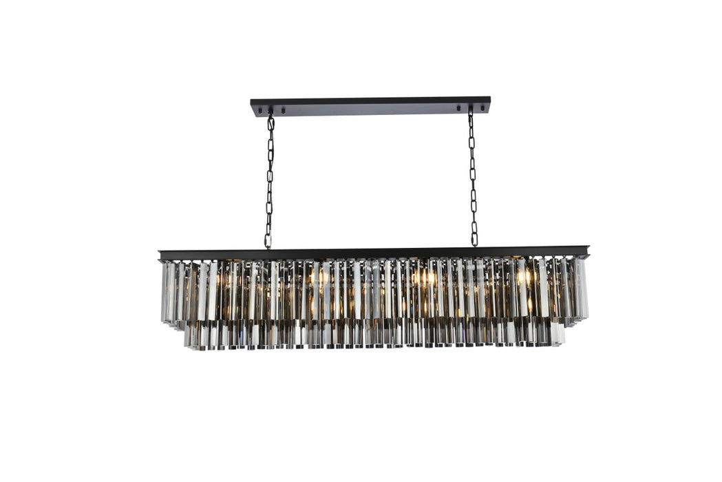 Sydney 12 Light Chandelier Matte Black-Linear/Island-Elegant Lighting-Lighting Design Store