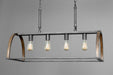 Progress Lighting - P4720-71 - Four Light Island Pendant - Trestle - Gilded Iron