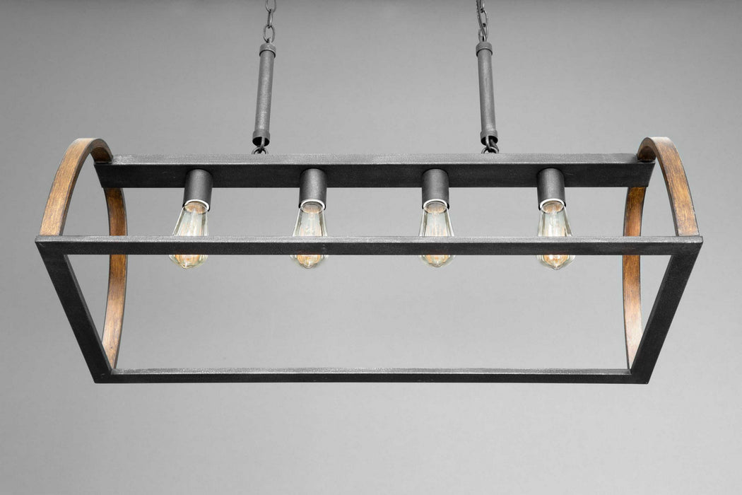 Progress Lighting - P4720-71 - Four Light Island Pendant - Trestle - Gilded Iron