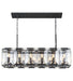 Monaco 12 Light Chandelier Flat Black-Linear/Island-Elegant Lighting-Lighting Design Store