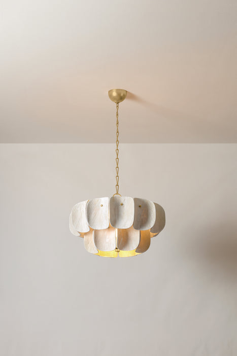 Amalfi Eight Light Chandelier Vintage Gold Leaf