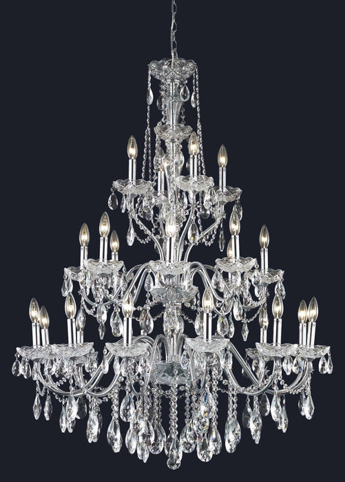 St. Francis 24 Light Chandelier Chrome-Large Chandeliers-Elegant Lighting-Lighting Design Store