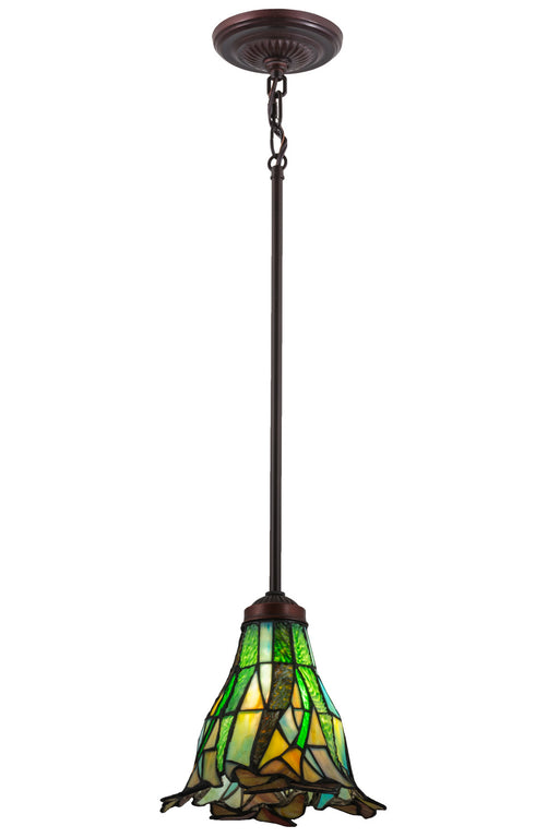 Meyda Tiffany - 136108 - One Light Mini Pendant - Daffodil - Mahogany Bronze