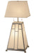 Meyda Tiffany - 154830 - Two Light Table Lamp - Double Bar Mission - Chrome