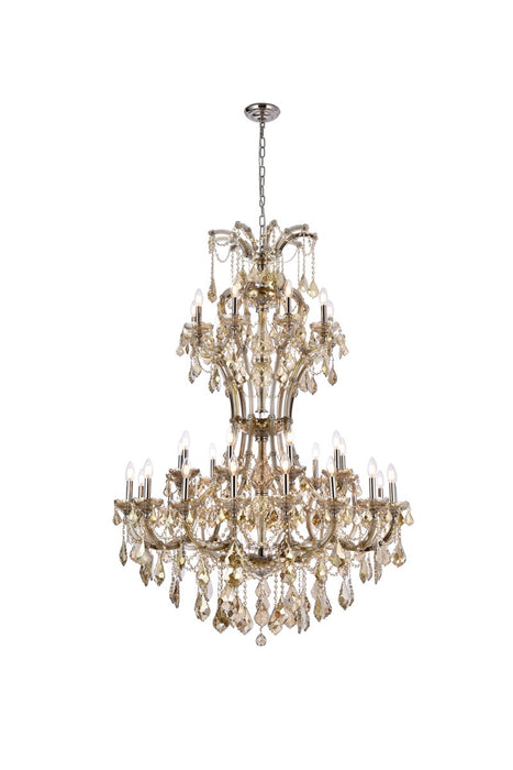 Maria Theresa 36 light Chandelier Golden Teak-Large Chandeliers-Elegant Lighting-Lighting Design Store
