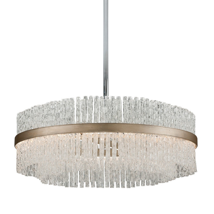 Corbett Lighting - 204-48 - 12 Light Chandelier - Chime - Silver Leaf Polished Stainless