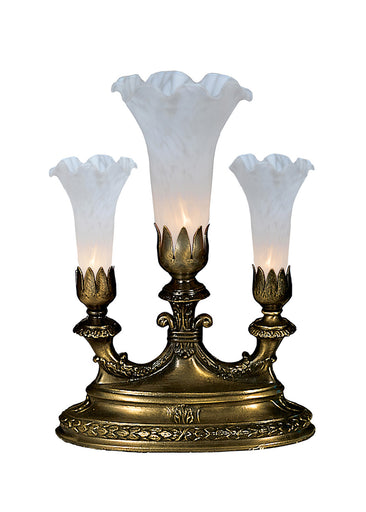 White Pond Lily Three Light Accent Lamp