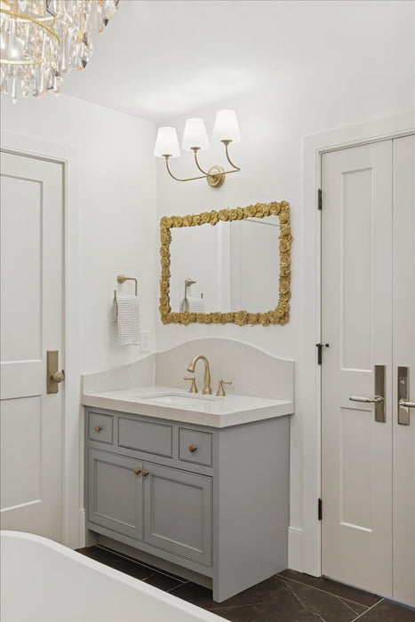 Sylvan Three Light Bathroom Vanity Vibrant Gold-Bathroom Fixtures-Crystorama-Lighting Design Store