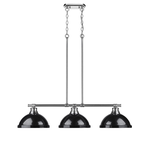 Duncan Three Light Linear Pendant Chrome