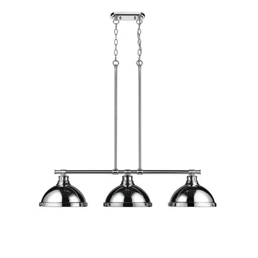 Duncan Three Light Linear Pendant Chrome