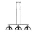 Golden - 3602-3LP CH-CH - Three Light Linear Pendant - Duncan - Chrome