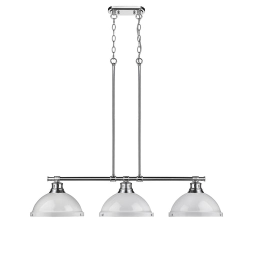 Duncan Three Light Linear Pendant Chrome