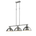 Golden - 3602-3LP PW-PW - Three Light Linear Pendant - Duncan - Pewter