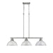 Golden - 3602-3LP PW-WH - Three Light Linear Pendant - Duncan - Pewter