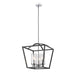 Golden - 4309-3P BLK-SD - Three Light Pendant - Mercer - Matte Black