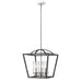 Golden - 4309-3P BLK-SD - Three Light Pendant - Mercer - Matte Black