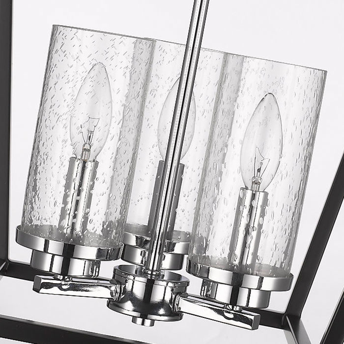 Golden - 4309-3P BLK-SD - Three Light Pendant - Mercer - Matte Black