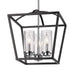 Golden - 4309-3P BLK-SD - Three Light Pendant - Mercer - Matte Black