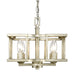 Golden - 7151-SF WG - Four Light Semi-Flush Mount - Bellare - White Gold