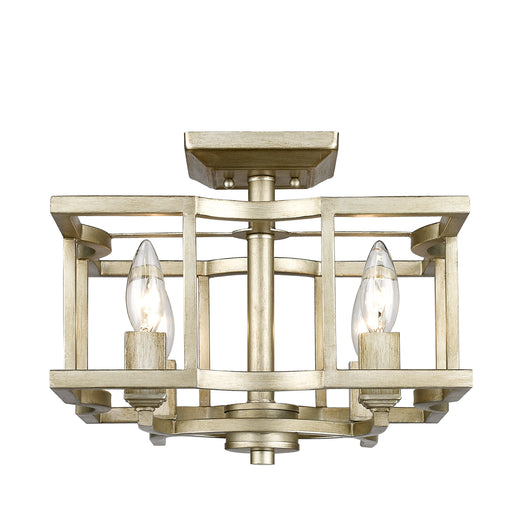 Bellare Four Light Semi-Flush Mount White Gold