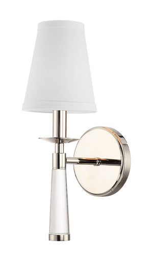 Baxter One Light Wall Sconce Polished Nickel