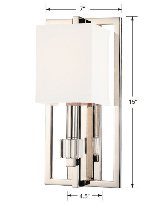 Crystorama - 8881-PN - One Light Wall Sconce - Dixon - Polished Nickel