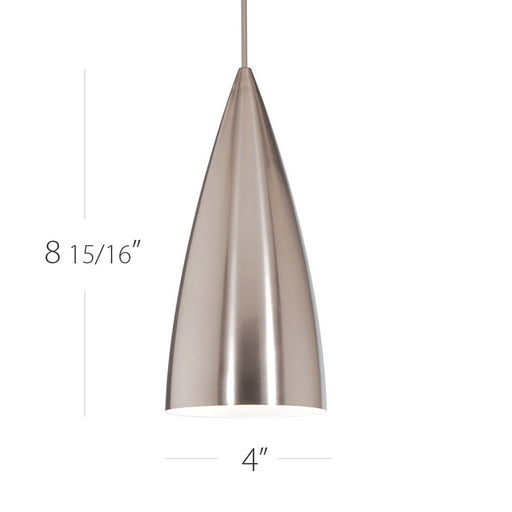 W.A.C. Lighting - QP-LED966-BN/BN - LED Pendant - Bullet - Brushed Nickel