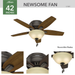 Newsome 42" Ceiling Fan-Fans-Hunter-Lighting Design Store
