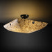 Justice Designs - ALR-9651-25-MBLK-F6-LED3-3000 - LED Semi-Flush Mount - Alabaster Rocks - Matte Black