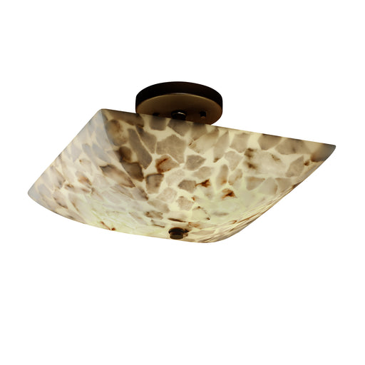 Alabaster Rocks LED Semi-Flush Mount Dark Bronze