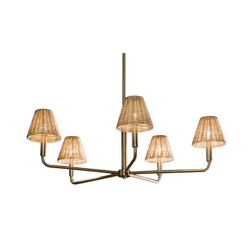 Bekah Five Light Chandelier Champagne Bronze