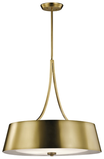 Maclain Four Light Chandelier Natural Brass