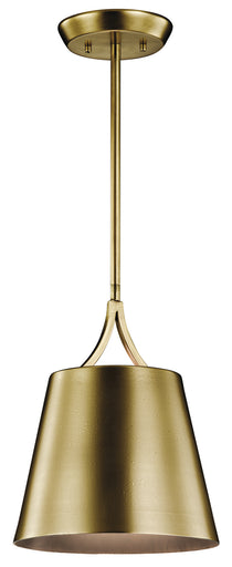 Maclain One Light Mini Pendant Natural Brass