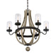 Savoy House - 1-2100-6-70 - Six Light Outdoor Chandelier - Eden - Weathervane