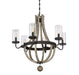 Savoy House - 1-2100-6-70 - Six Light Outdoor Chandelier - Eden - Weathervane
