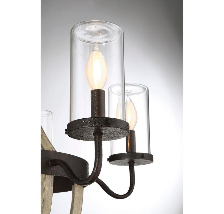 Savoy House - 1-2100-6-70 - Six Light Outdoor Chandelier - Eden - Weathervane