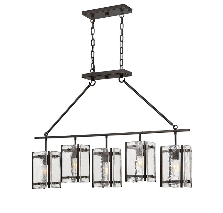 Savoy House - 1-3043-5-13 - Five Light Linear Chandelier - Glenwood - English Bronze