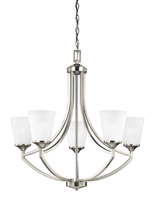 Generation Lighting - 3124505-962 - Five Light Chandelier - Hanford - Brushed Nickel